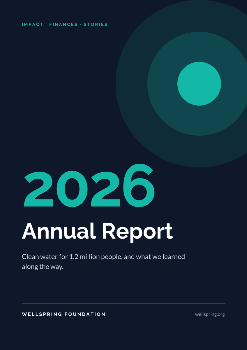 Preview of the Annual Report Cover template: dark a4 report cover with a giant year and concentric circle graphic